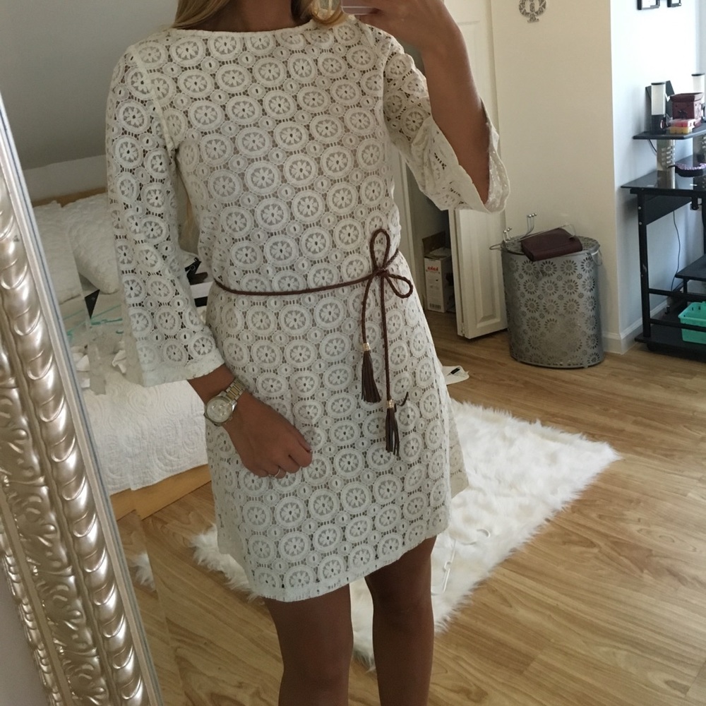 Beautiful Crotchet White Dress