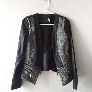 Vegan Leather Moto Jacket