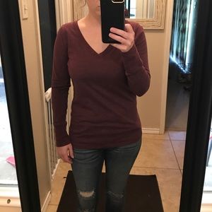 Maroon long sleeve shirt
