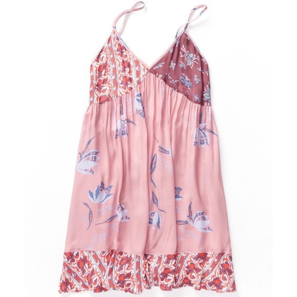 NWT Free People All Mixed Up Slip Dress Pink - Picture 2 of 5