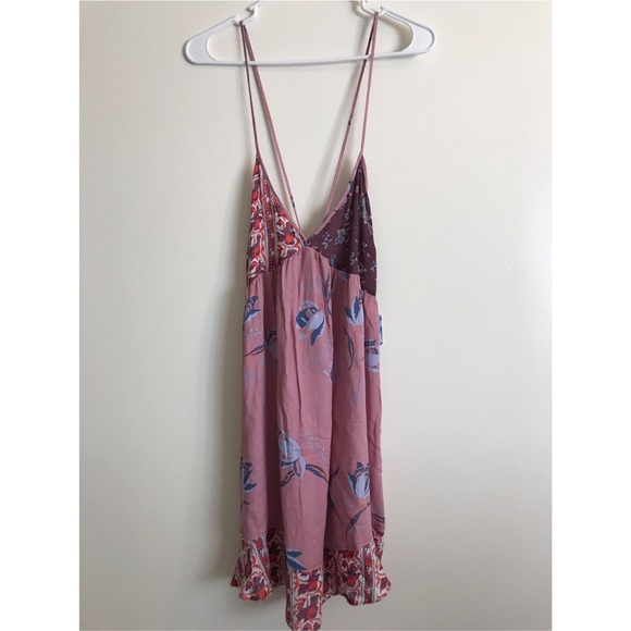 NWT Free People All Mixed Up Slip Dress Pink - Picture 5 of 5