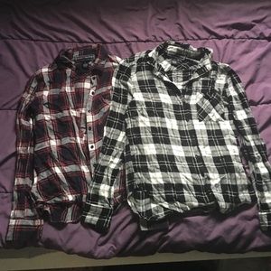Plaid button down shirts