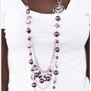 Paparazzi ribbon necklace/earrings