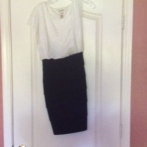 Black and white special occasion dress