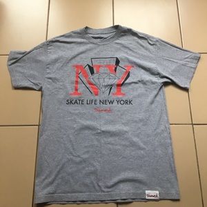 Diamond Supply Co New York skate life t shirt L
