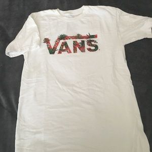 White Floral Vans Tshirt