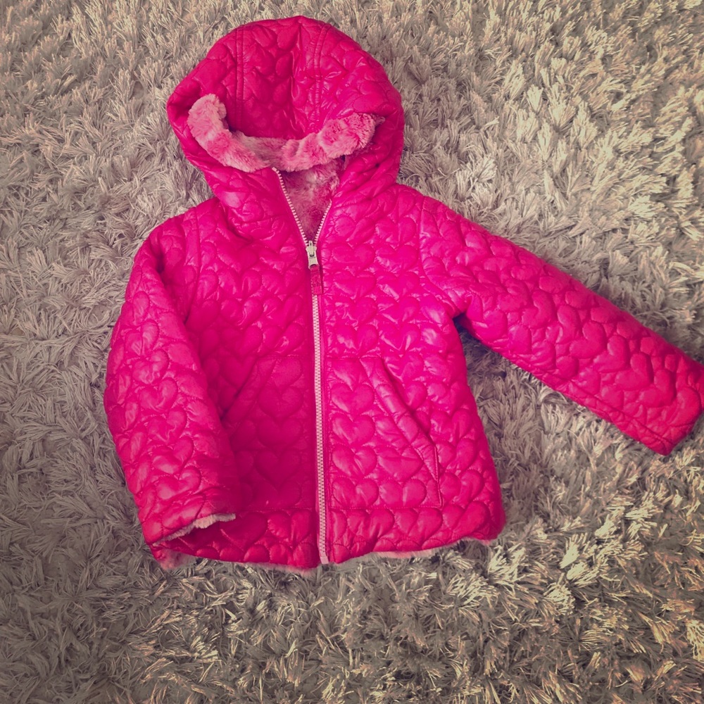 3T girl pink reversible jacket