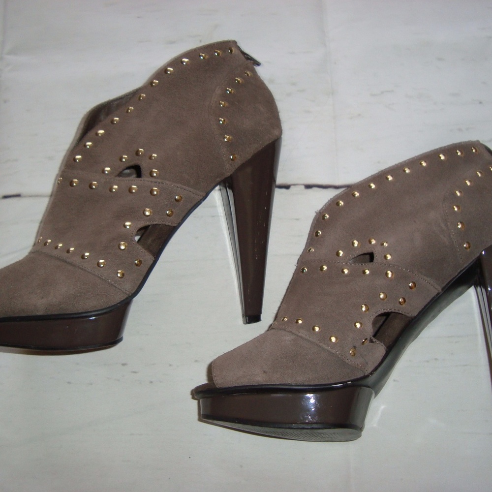 Steve Madden P-Diem Suede Peep-toe Ankle Bootie - Picture 2 of 8