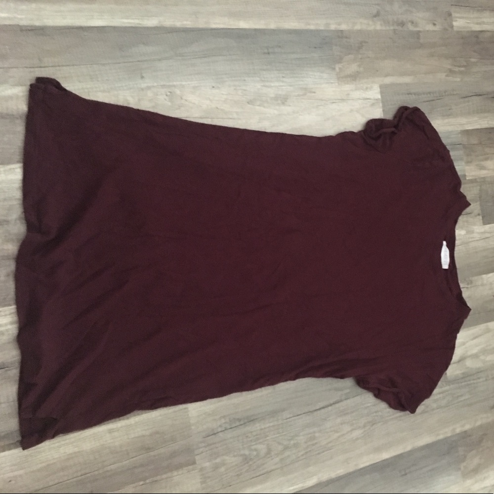 Maroon t-shirt dress