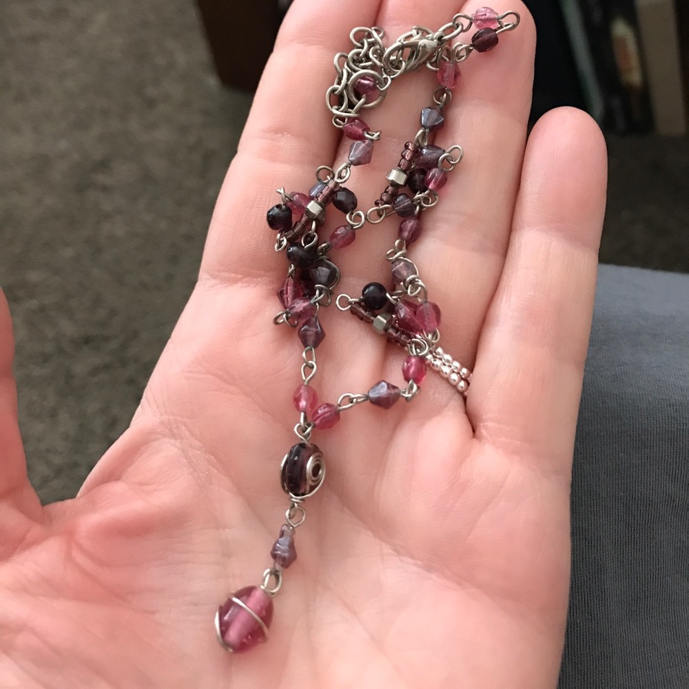 ROSE BEAD BOHO NECKLACE 18"💖