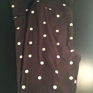 Lularoe Leggings OS Black Polka Dots! Brand New!