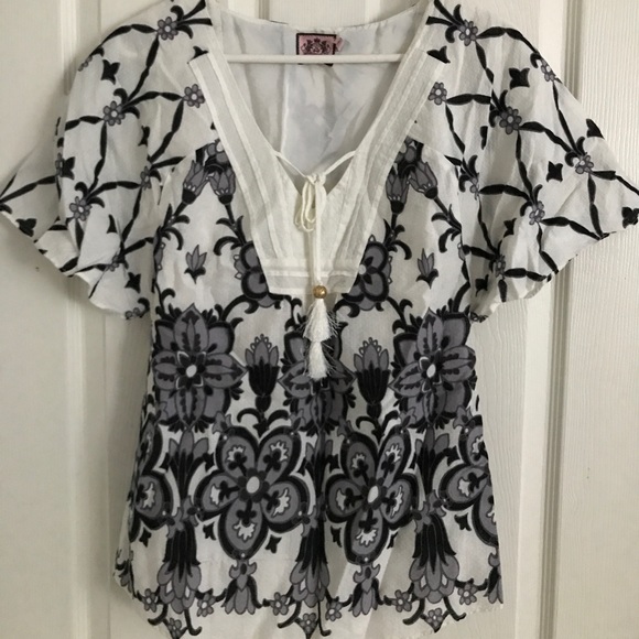 *SOLD* 
Juicy Couture Patterned Blouse Size 4 - Picture 1 of 4