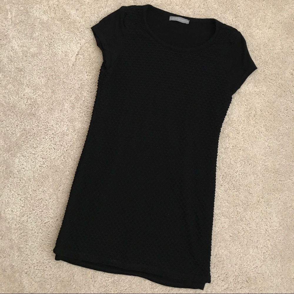 Textured Black Tee