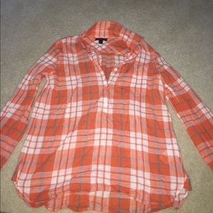 J. Crew checkered quarter button down collared