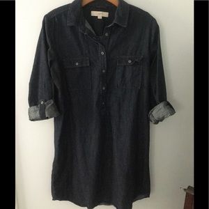 LOFT Denim Dress--Dark Blue