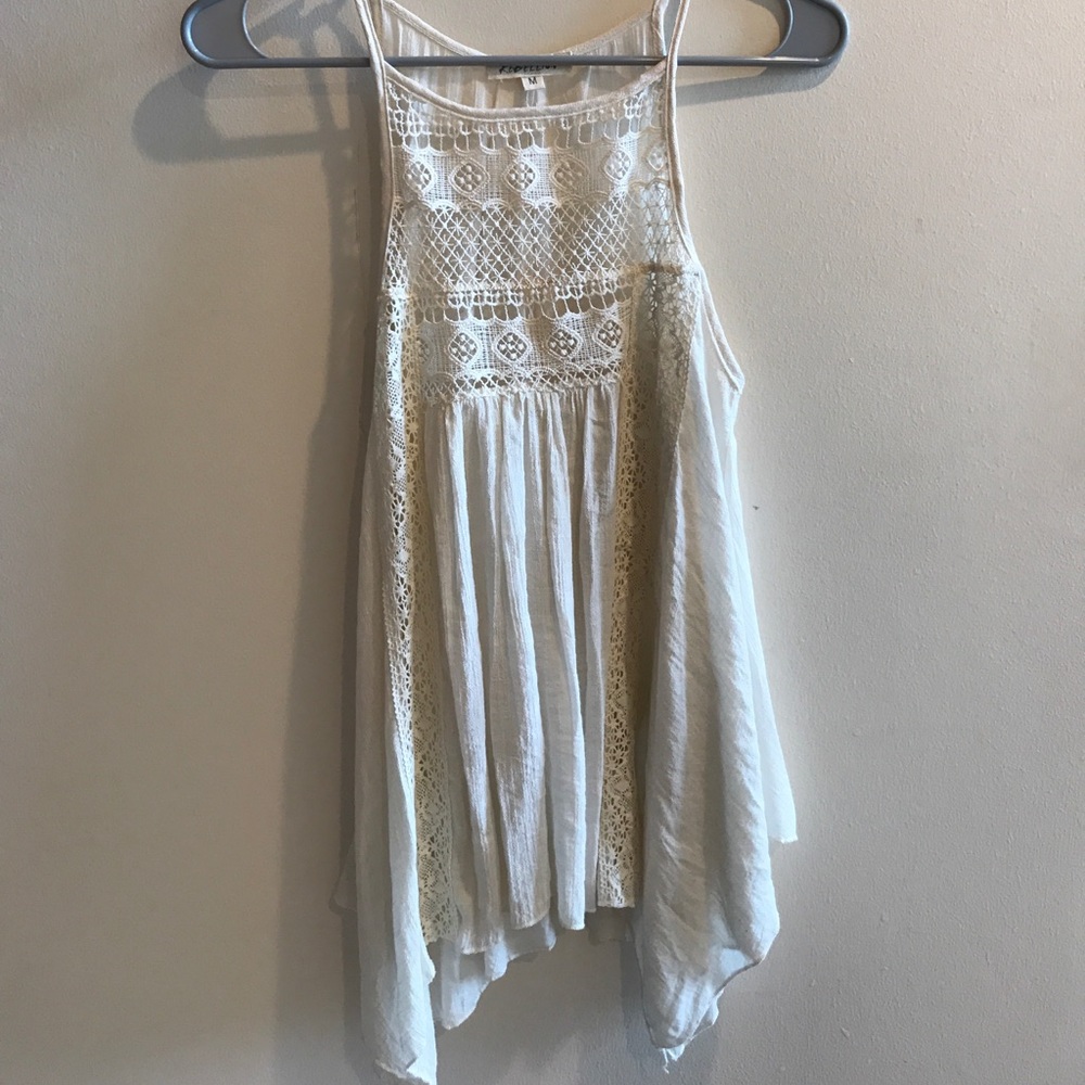 Free People inspired white tank