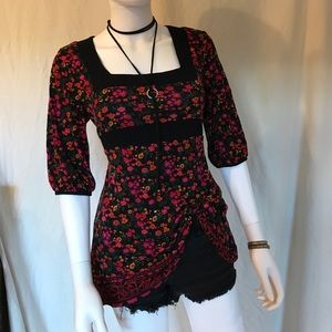 ✨H&M✨ Floral Squareneck Tunic