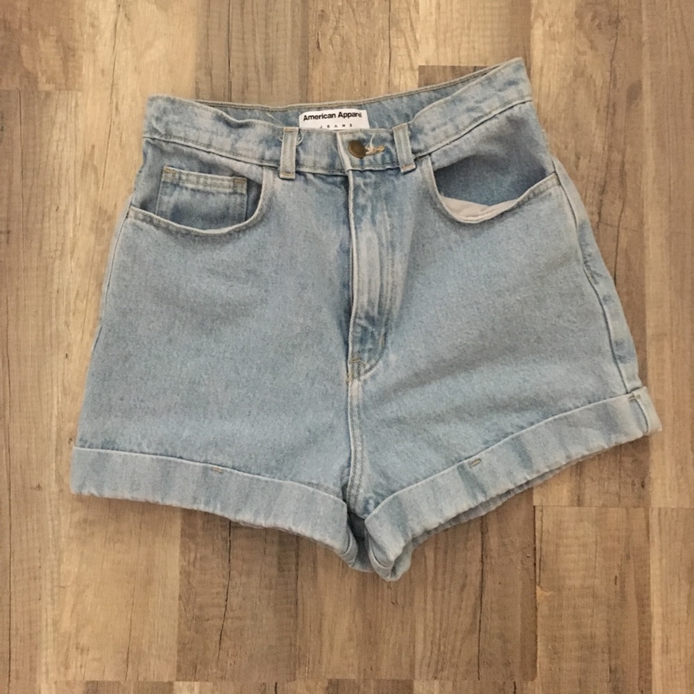 American apparel jean shorts