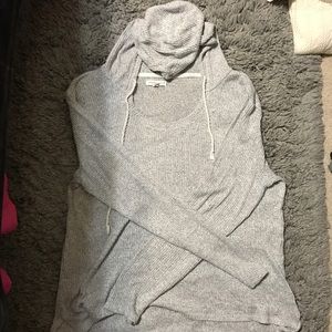 Oversized waffle thin hoodie