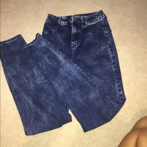 Acid wash American eagle sky high jegging
