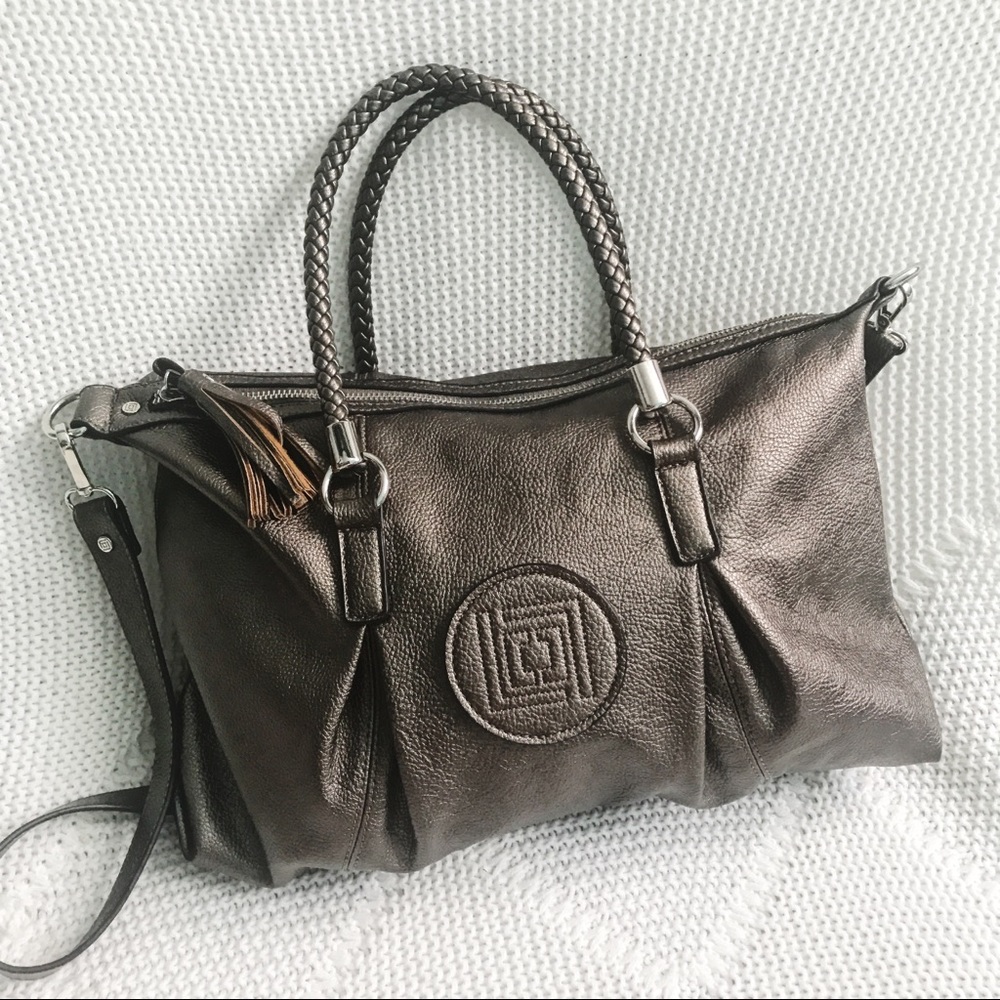 Liz Claiborne Metallic Taupe Handbag Purse