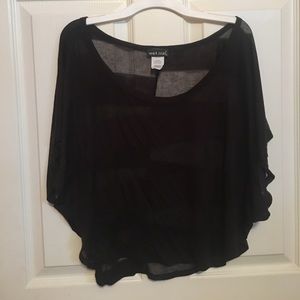 Sheer black crop