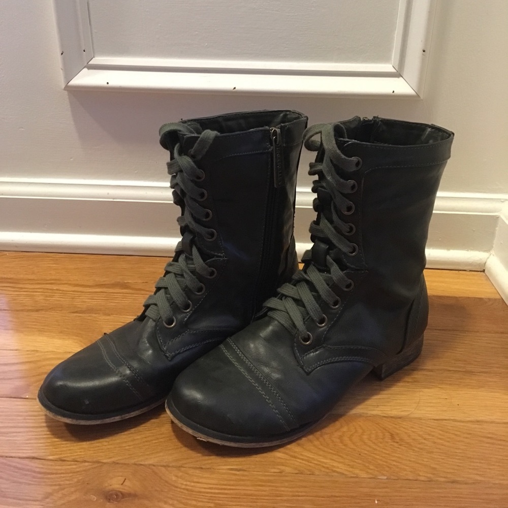 Army Green lace up boots