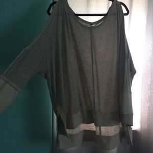 Free People Cold Shoulder Sweatshirt