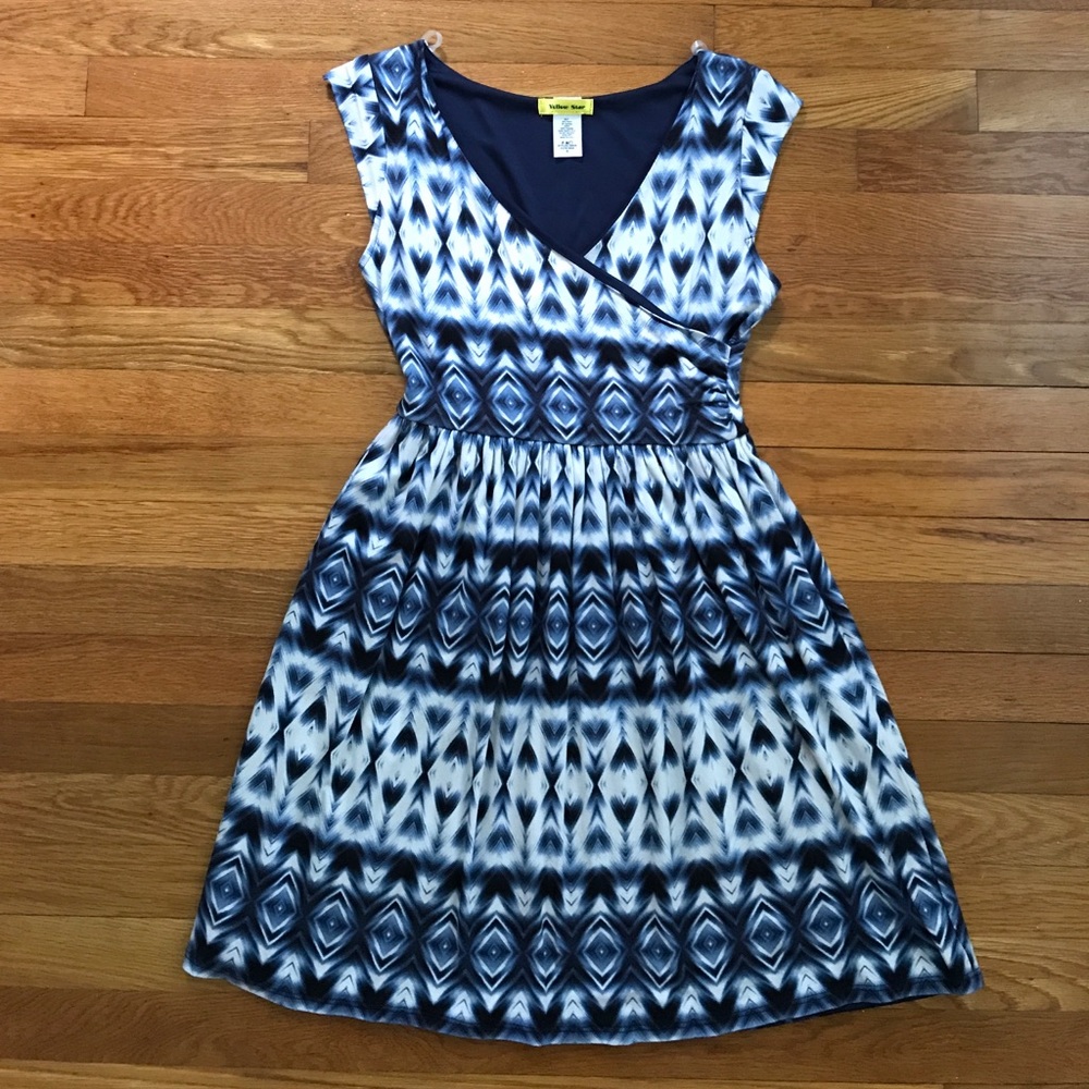 Psychedelic Blue Wrap Dress