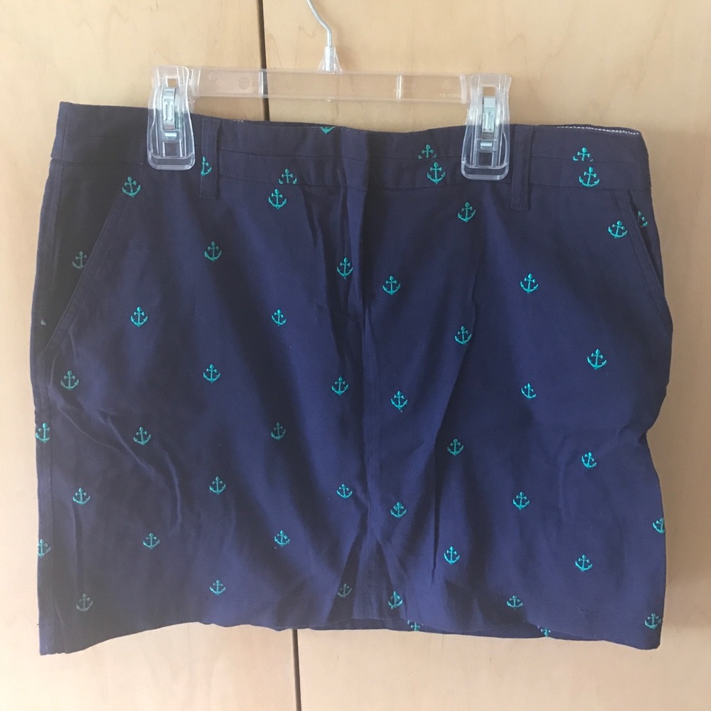 Navy blue anchor skirt