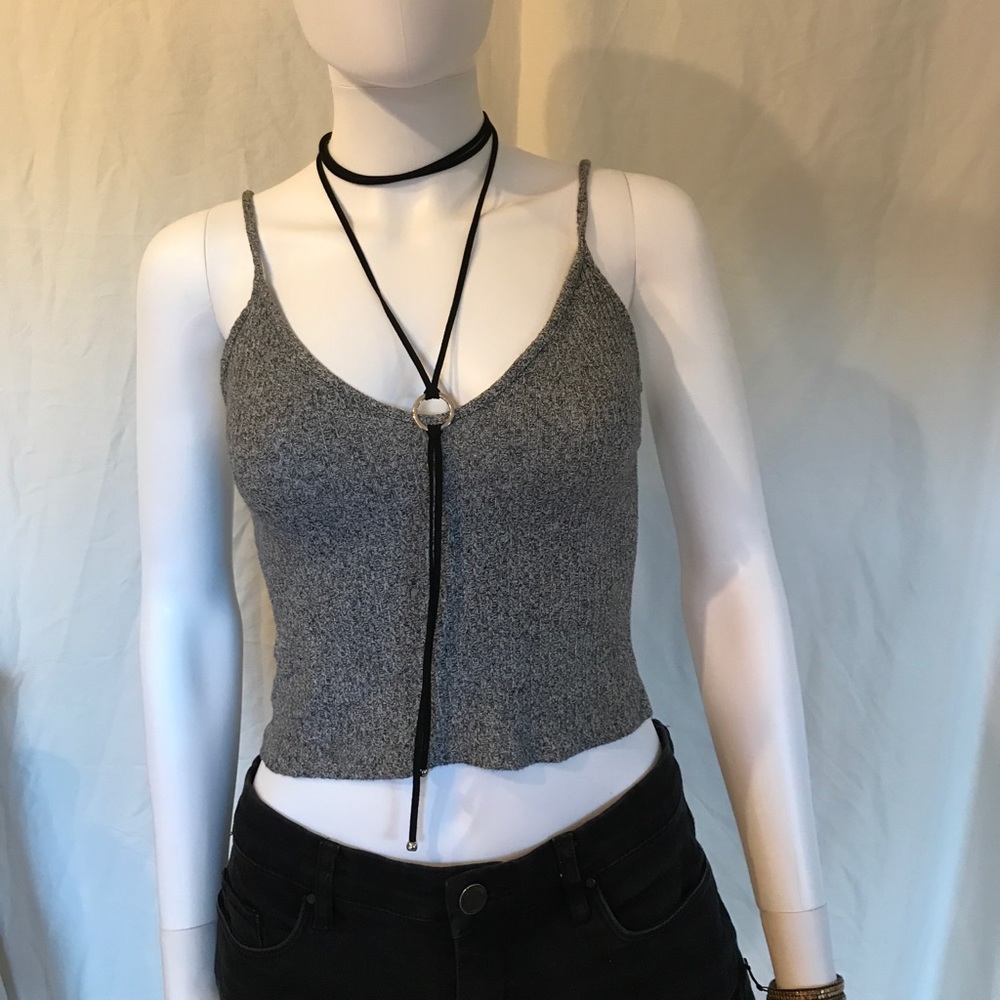 Brandy Melville Heather Extra Soft Grey Crop Tank