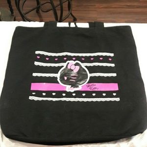 Hello Kitty large black canvas tote
