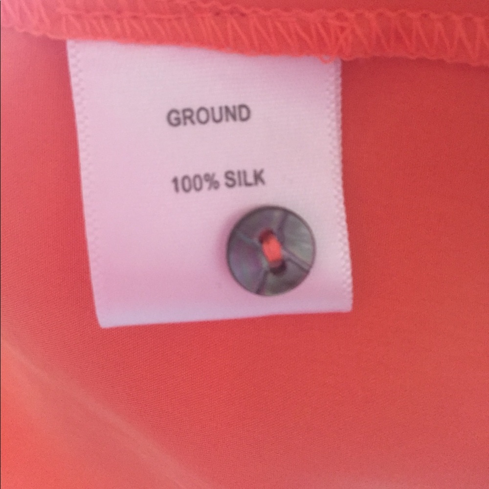 Nicole Miller Artelier coral 100% silk dress Sz L - Picture 6 of 6