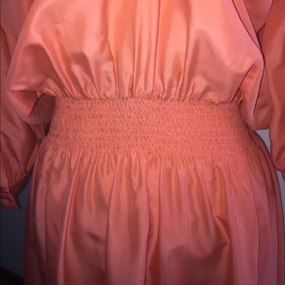 Nicole Miller Artelier coral 100% silk dress Sz L - Picture 4 of 6