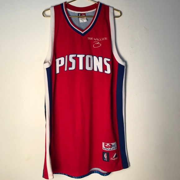 Majestic Other - Majestic rare Ben Wallace Pistons jersey in 54