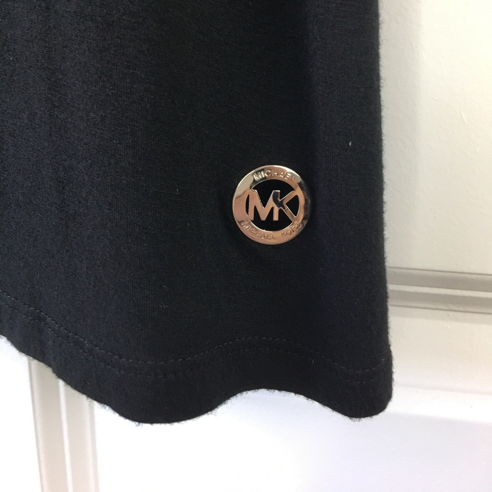 Michael Kors Black Tank Top | Lace Back Detail | Logo Accent | Size M - Picture 3 of 7