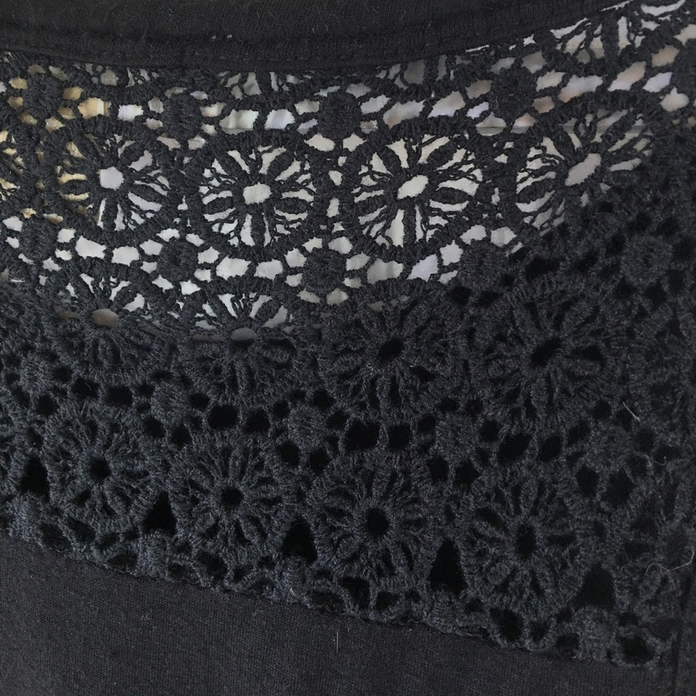 Michael Kors Black Tank Top | Lace Back Detail | Logo Accent | Size M - Picture 6 of 7