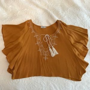 Tobi Gold Crop Top