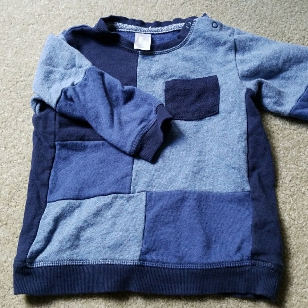 H and M patchwork style toddler boys sweatshirt