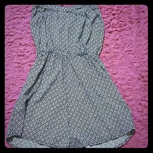 H&M tube top romper black and white