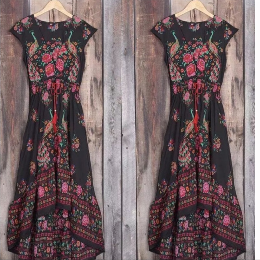 Peacock Bohemian Floral Maxi Dress ❤️Last One❤️ - Picture 5 of 5