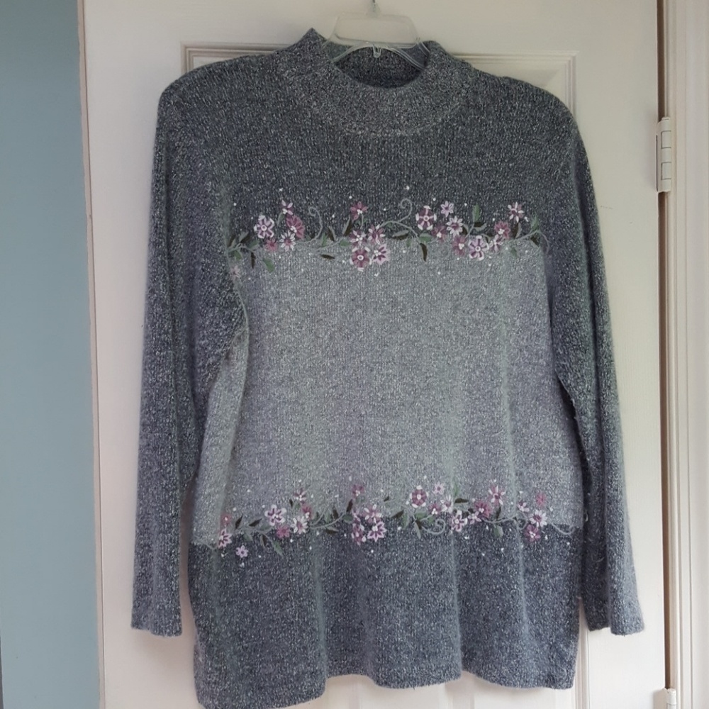 Womans soft grey sweater