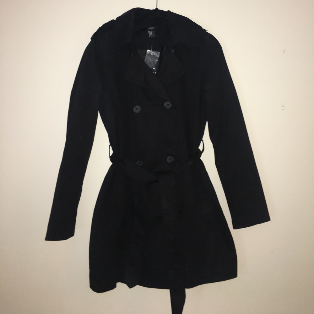 NWT Black trench coat