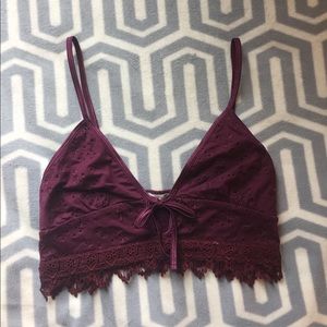 NWOT Free People Maroon Bralette