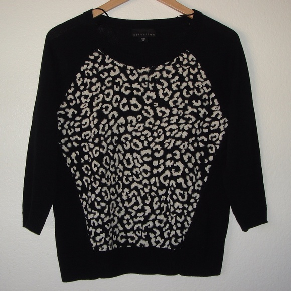 Attention Sweaters - 3/$15 Attention chettah Print Sweater 3/4 sleeves