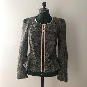 Ruffled Textured Blazer