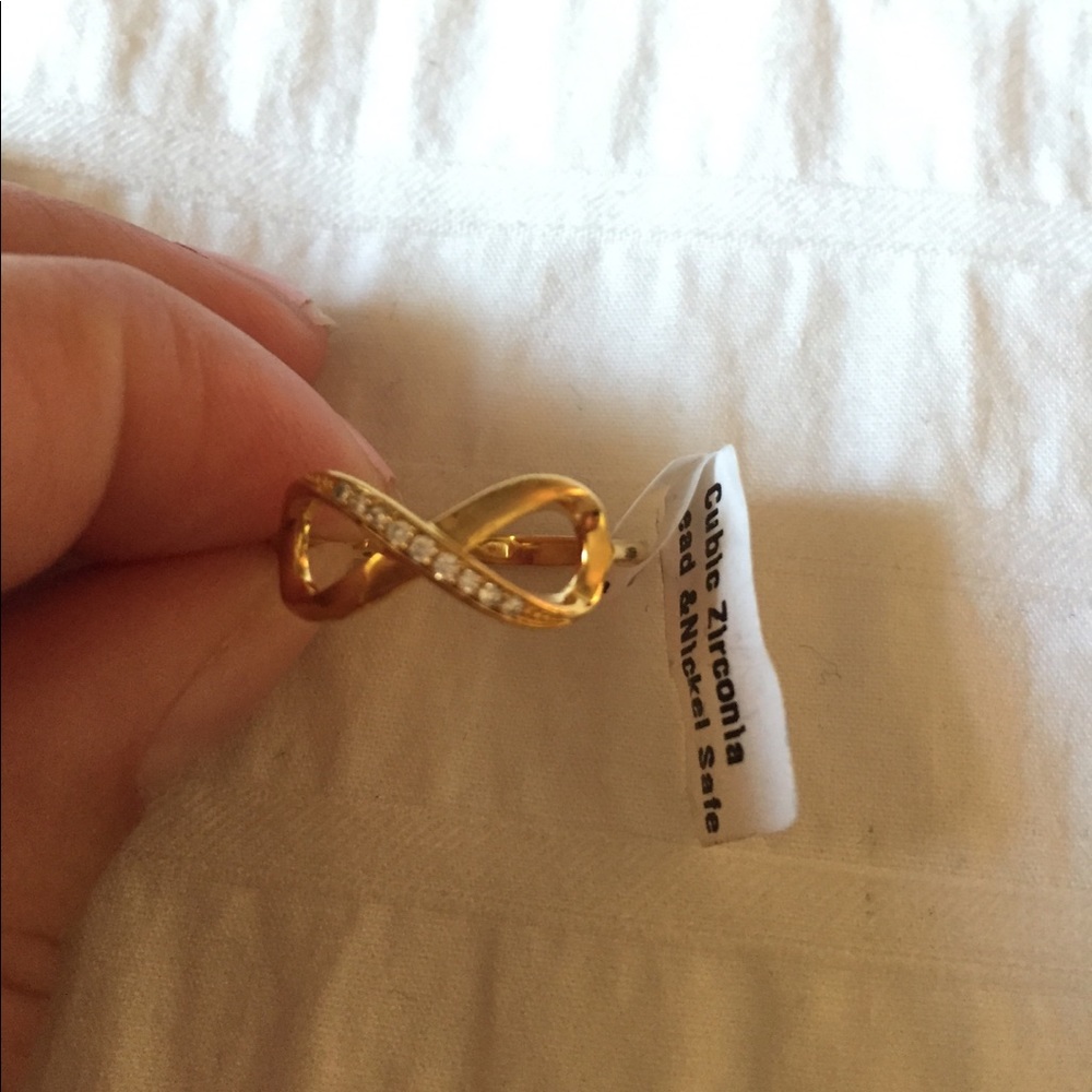 NWT infinity ring with cubic zirconia