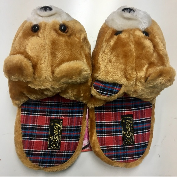 Furry bear slippers - Picture 2 of 5