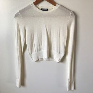 American Apparel Cream Cropped Sweater