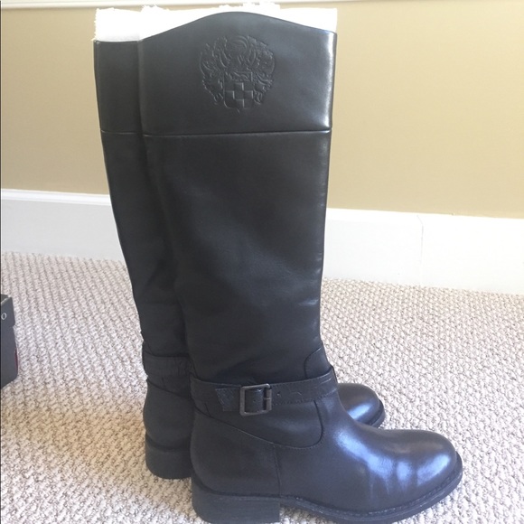 LIKE NEW Vince Camuto Flavian Black Tall, Riding Boots, Size 7.5 - Picture 3 of 8
